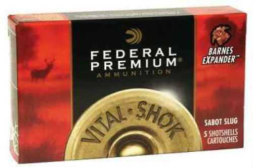 12 Gauge 3" Sabot Slug oz 5 Rounds Federal Shotgun Ammunition